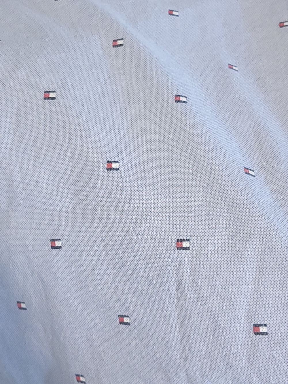 Tommy Hilfiger Flat Sheet Twin XL Blue Floating Flags Classic Vtg 100% Cotton
